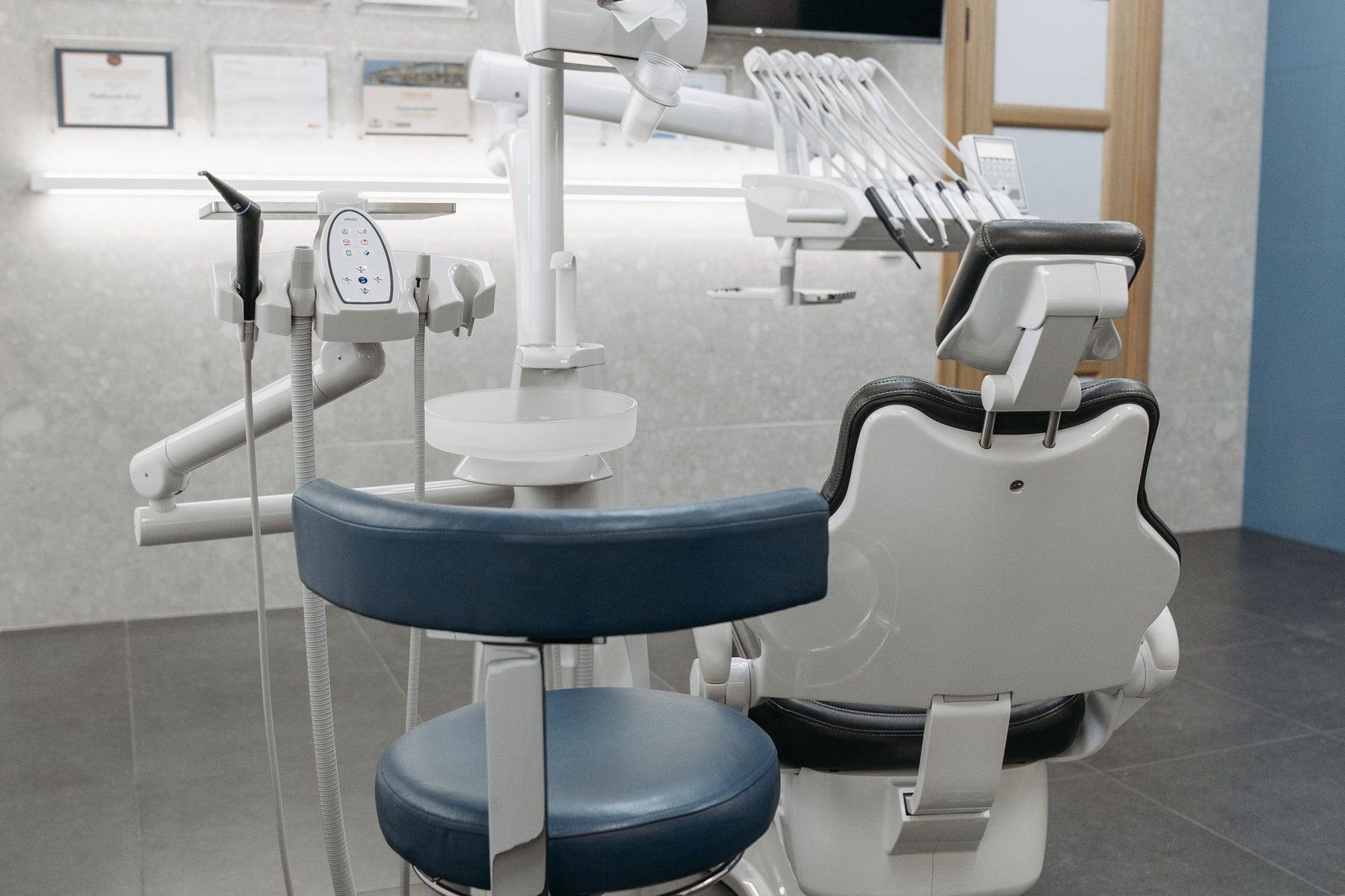 Bright dental treatment room used in the fictional Northline Dental concept